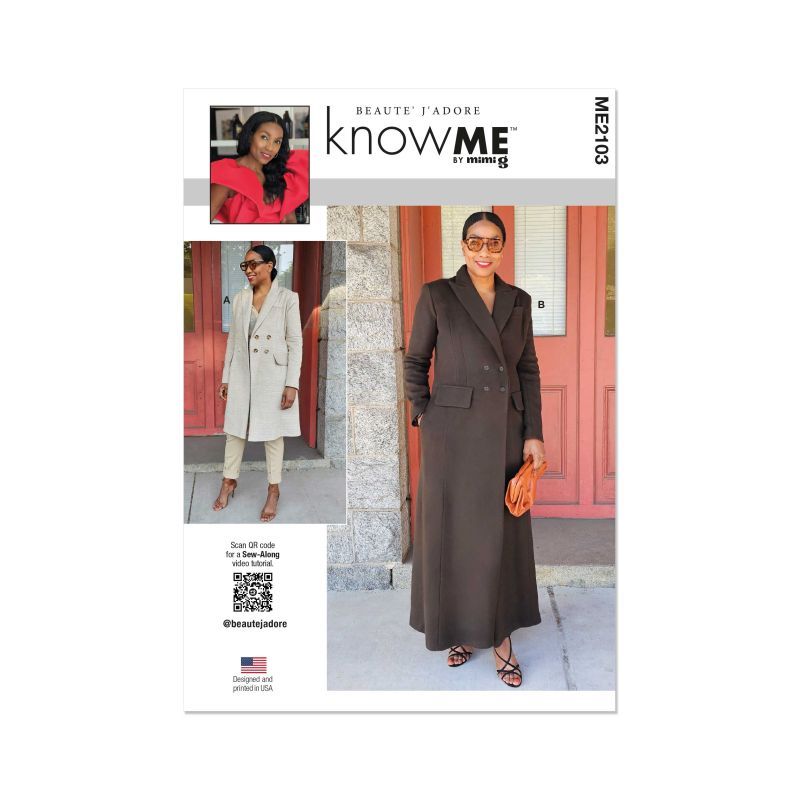 Patron KnowMe 2103.Y5 - Manteau doublé en deux longueurs par Beaute' J'Adore