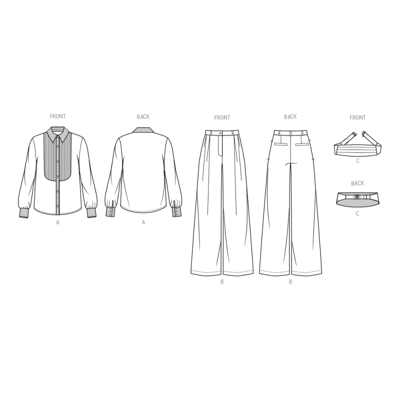 Patron KnowMe 2104.Y5 - Chemise, Pantalon et Ceinture par Raven Maureen