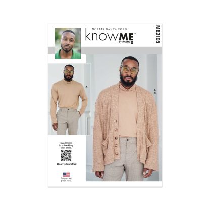 Patron KnowMe 2105.AA - Pull à col roulé et cardigan pour hommes