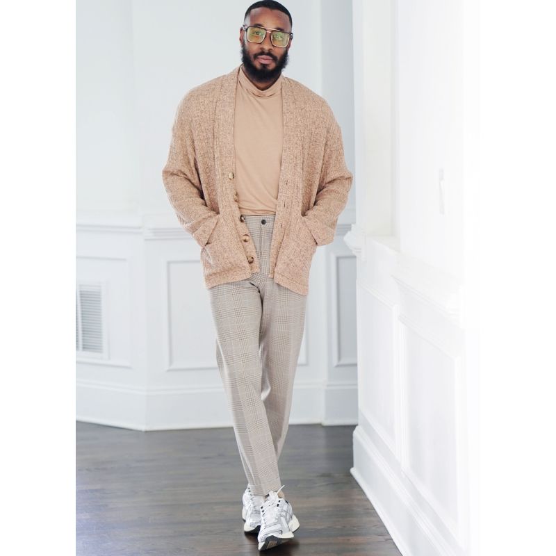 Patron KnowMe 2105.AA - Pull à col roulé et cardigan pour hommes