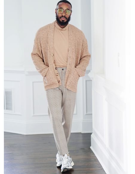 Patron KnowMe 2105.AA - Pull à col roulé et cardigan pour hommes