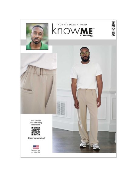 Patron KnowMe 2106.AA - Patron KnowMe n°2106 - Pantalon pour hommes