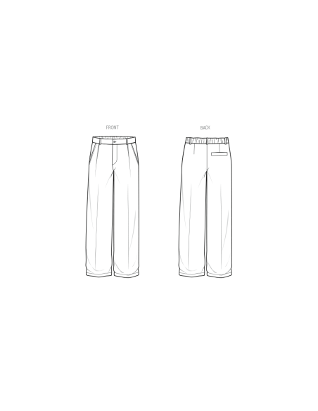 Patron KnowMe 2106.BB - Patron KnowMe n°2106 - Pantalon pour hommes