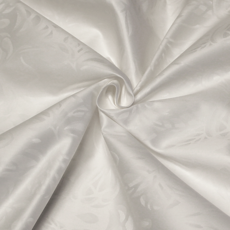 Popeline jacquard 100% coton - Motif abstrait blanc optique