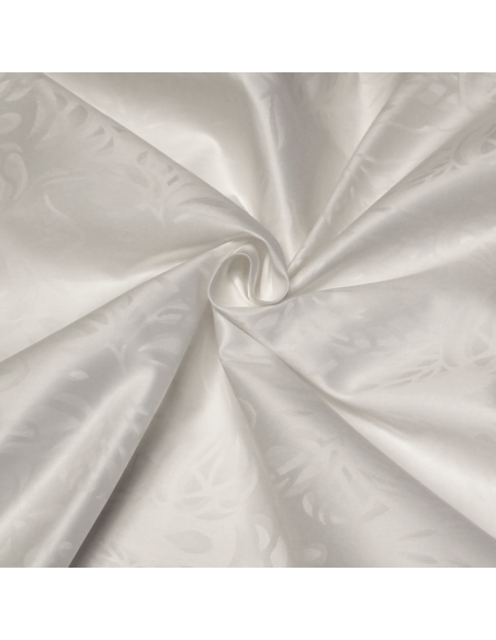 Popeline jacquard 100% coton - Motif abstrait blanc optique