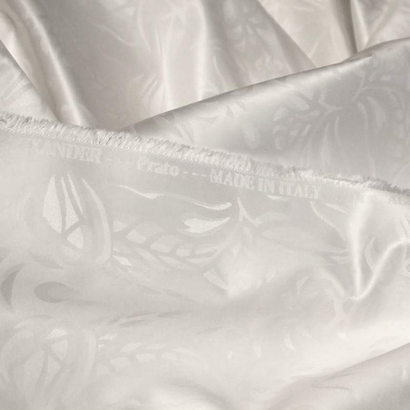 Popeline jacquard 100% coton - Motif abstrait blanc optique
