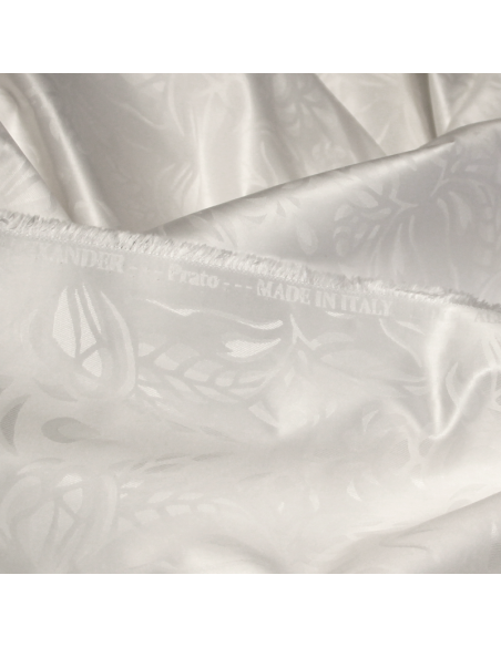 Popeline jacquard 100% coton - Motif abstrait blanc optique