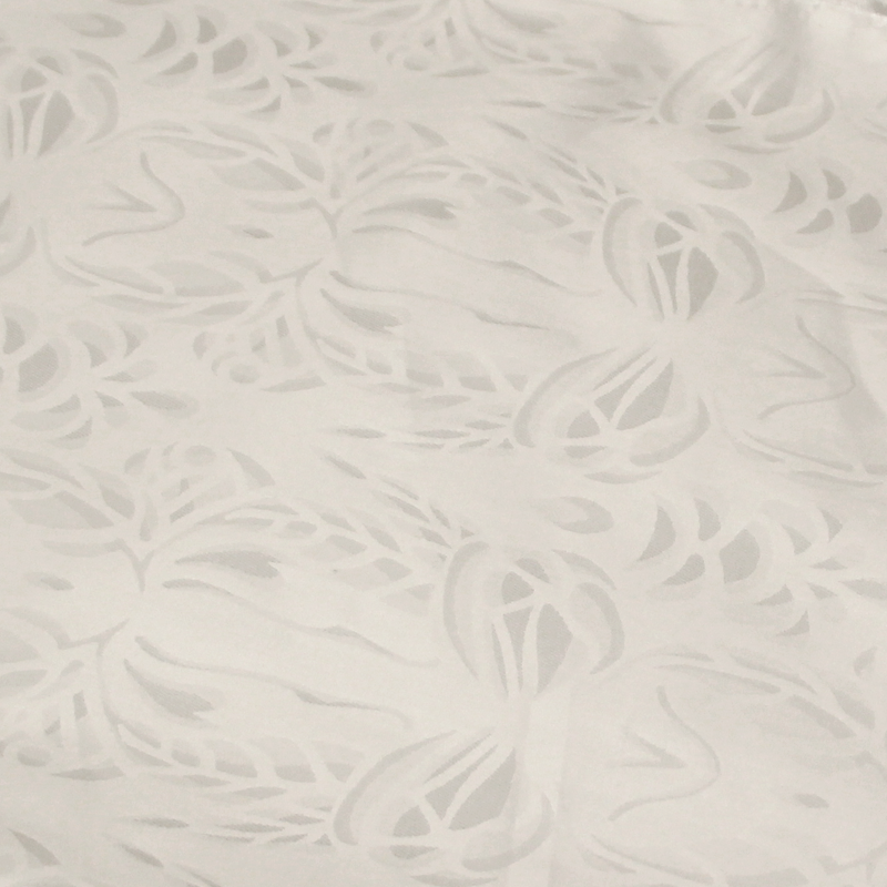 Popeline jacquard 100% coton - Motif abstrait blanc optique