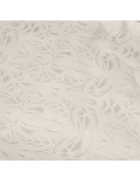 Popeline jacquard 100% coton - Motif abstrait blanc optique