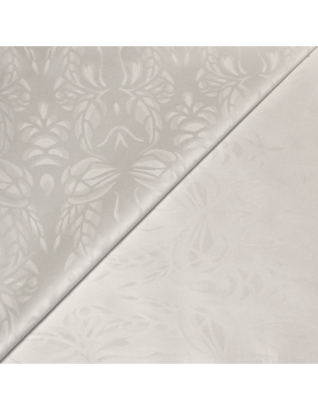 Popeline jacquard 100% coton - Motif abstrait blanc optique