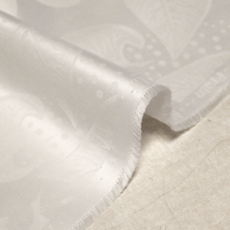 Popeline jacquard 100% coton - Feuille blanc optique