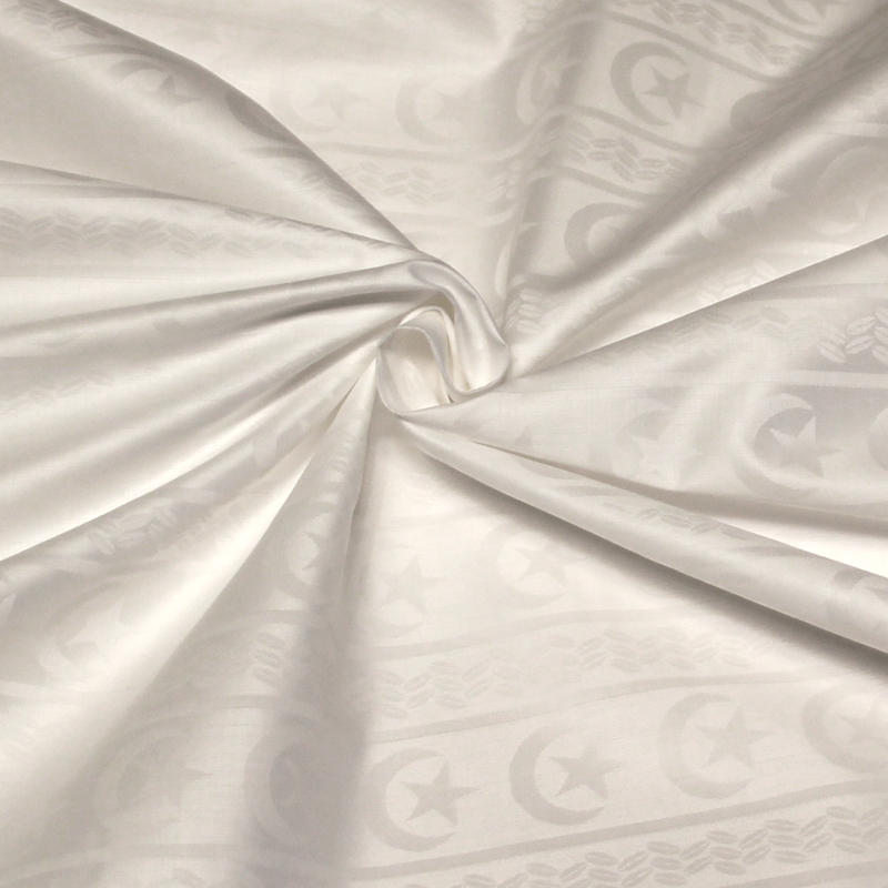 Popeline jacquard 100% coton - Croissant de lune & étoile