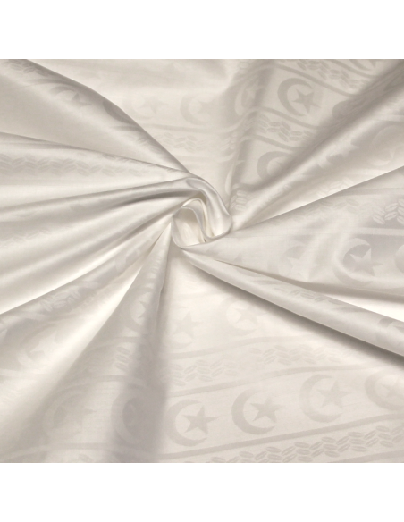 Popeline jacquard 100% coton - Croissant de lune & étoile