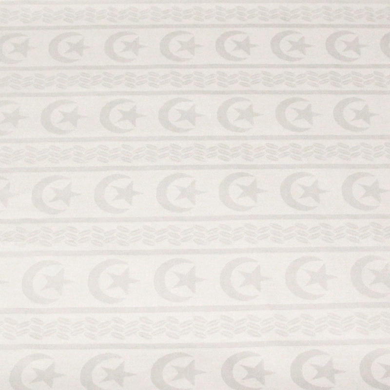 Popeline jacquard 100% coton - Croissant de lune & étoile