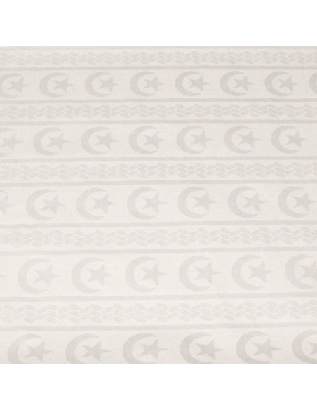 Popeline jacquard 100% coton - Croissant de lune & étoile