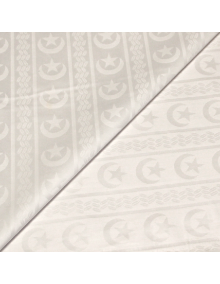 Popeline jacquard 100% coton - Croissant de lune & étoile