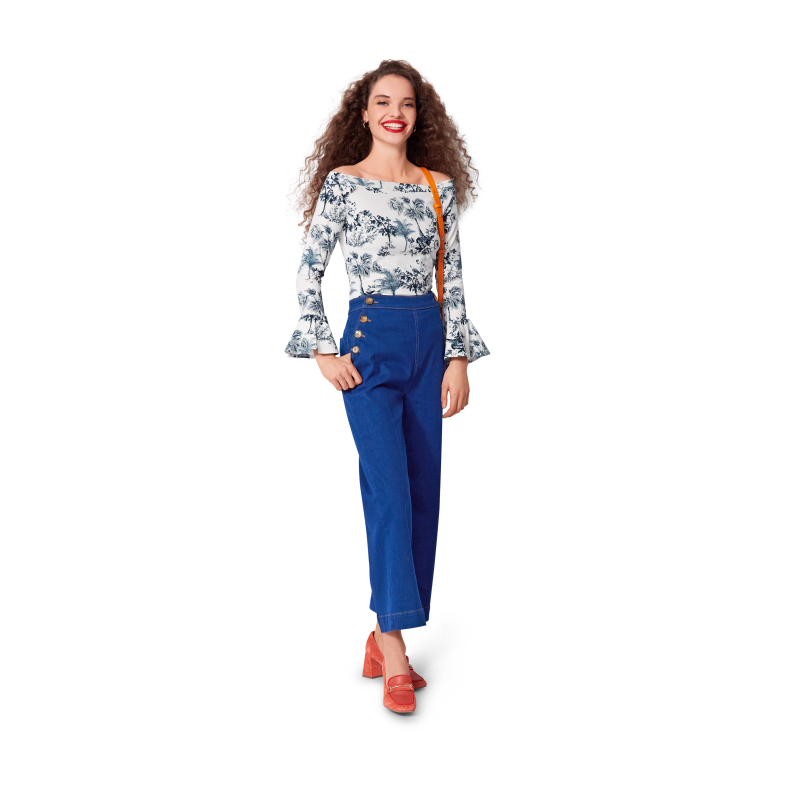 Patron Burda 5730 - Top féminin polyvalent