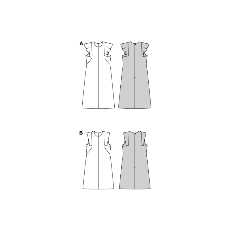 Patron Burda 5719 - Robe féminine polyvalente