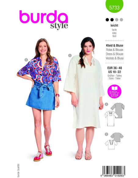 Patron Burda 5733 - Robe portefeuille élégante