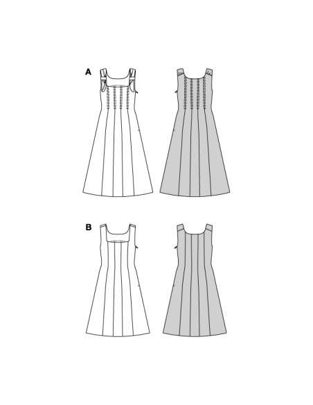 Patron Burda 5736 - Robe élégante à manches courtes