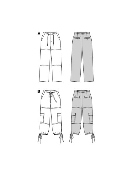 Patron Burda 5740 - Pantalon moderne avec cordon de serrage