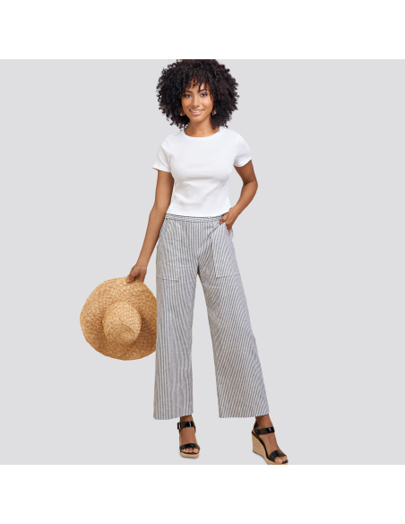 Patron Simplicity 8841.R5 (42-50) - Pantalons à enfiler à jambes larges ou étroites pour femmes