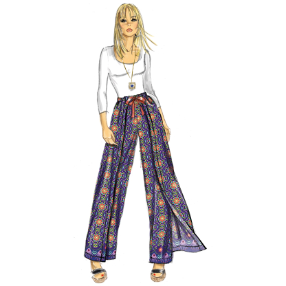 Patron Simplicity 9595 - Jupe-culotte portefeuille à nouer 2