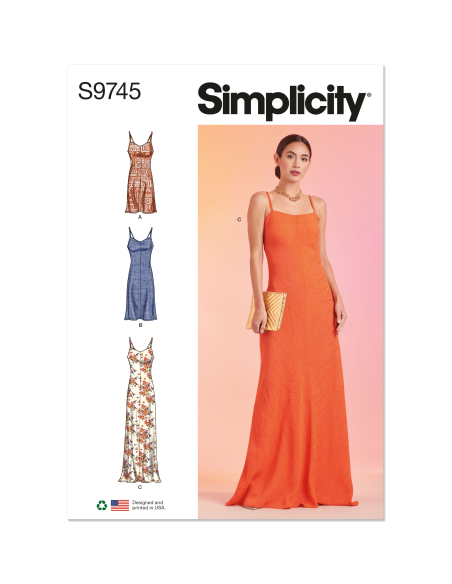 Patron Simplicity 9745.K5 (36-44) - Robe nuisette en trois longueurs