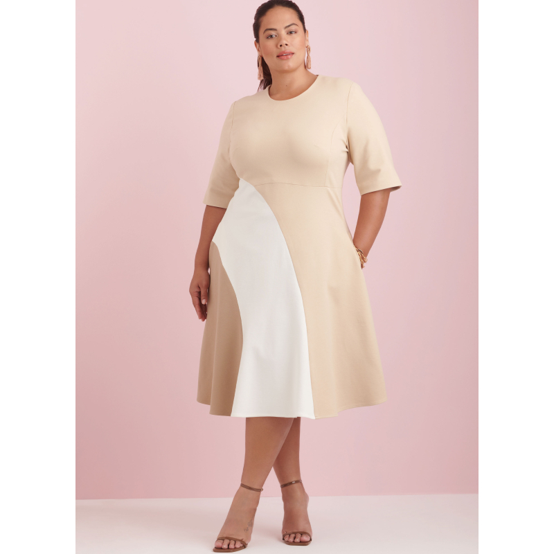 Patron Simplicity 9887.W2 (48-56) - Robe ajustée avec variations de longueur