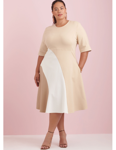 Patron Simplicity 9887.W2 (48-56) - Robe ajustée avec variations de longueur