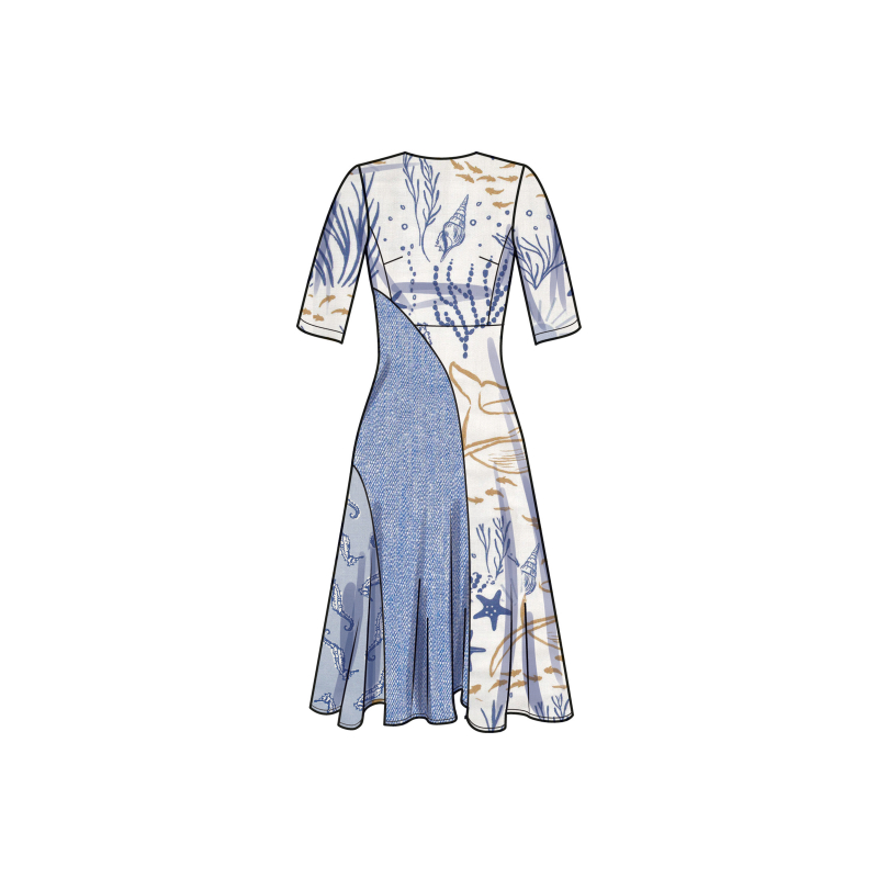 Patron Simplicity 9886.D5 (32-40) - Robe ajustée avec variations de longueur