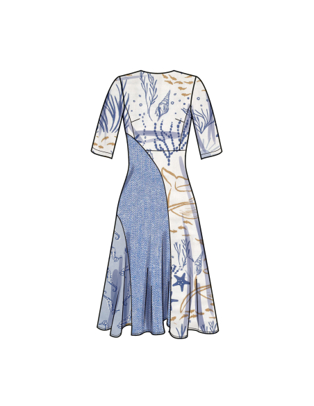 Patron Simplicity 9886.D5 (32-40) - Robe ajustée avec variations de longueur
