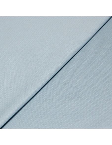 Gabardine coton & élasthanne - Bleu losanges