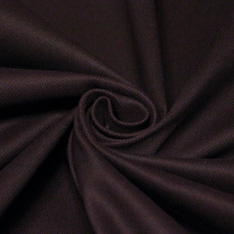 Satin mat coton & élasthanne - Pourpre motif chevron