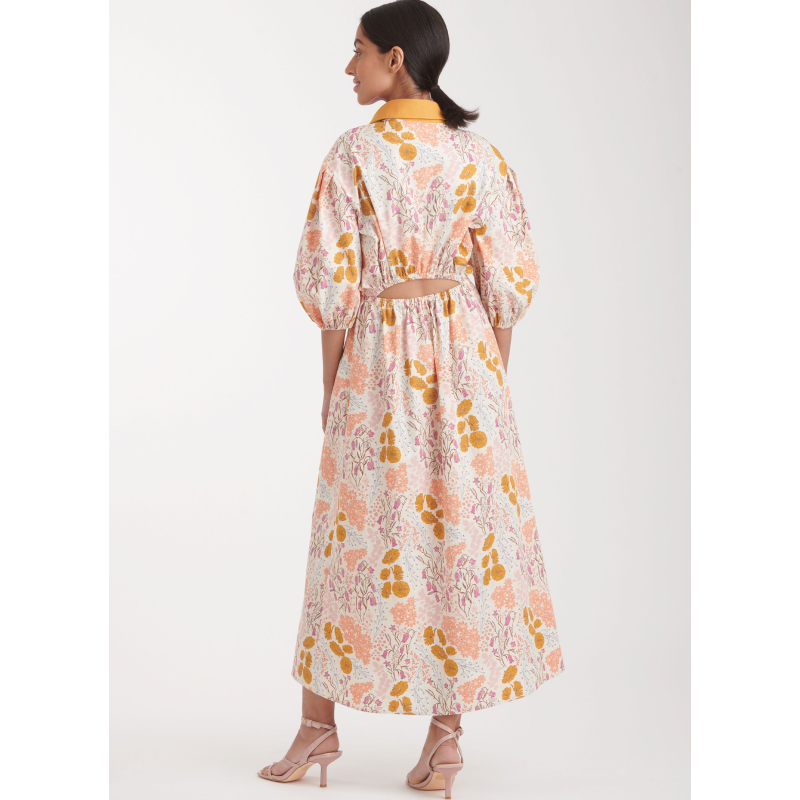 Patron Simplicity 9888.H5 (34-42) - Robe-chemise décontractée à taille élastique