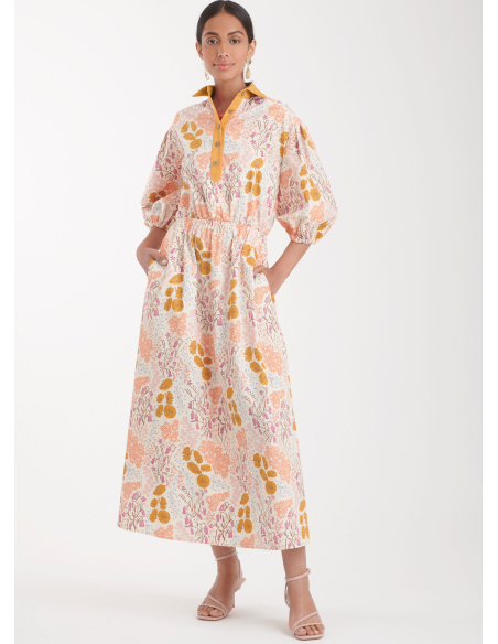 Patron Simplicity 9888.H5 (34-42) - Robe-chemise décontractée à taille élastique
