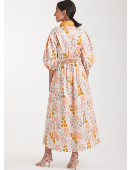 Patron Simplicity 9888.R5 (42-50) - Robe-chemise décontractée à taille élastique