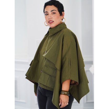 Patron Simplicity 9893 - Cape trench courte par Mimi G Style 2