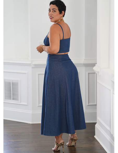 Patron Simplicity 9894.BB (48-56) - Ensemble corset court et jupe en deux longueurs