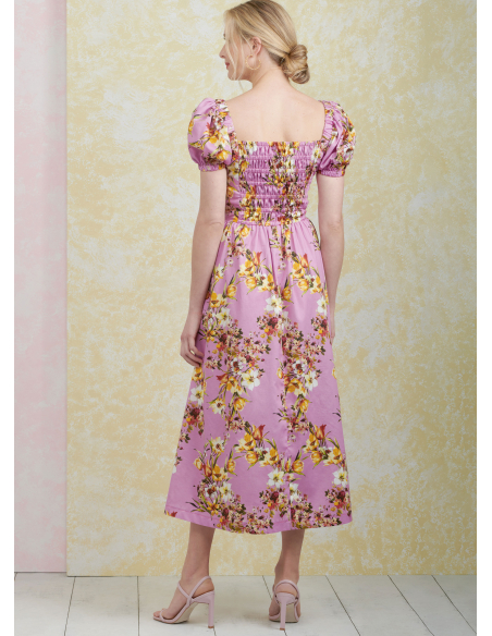 Patron Simplicity 9918.D5 (32-40) - Robe à encolure cœur avec variations de manches et de longueur