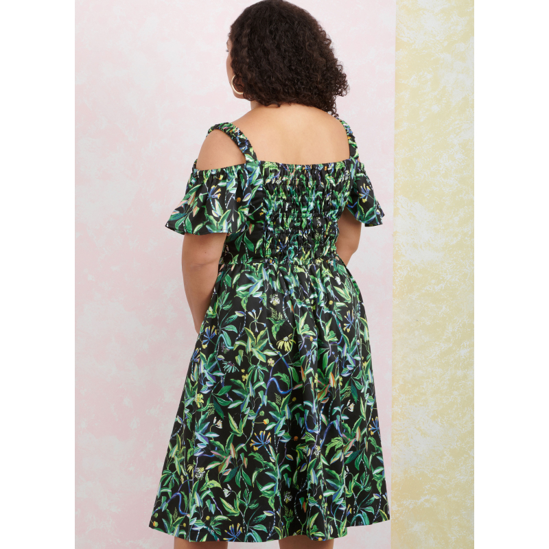 Patron Simplicity 9919.W3 (58-66) - Robe à encolure cœur avec variations de manches et de longueur