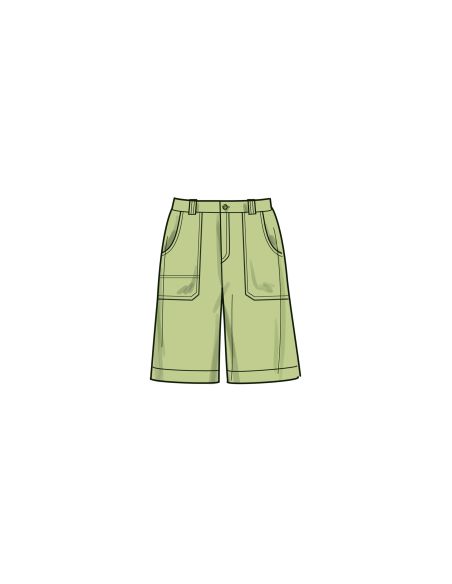 Patron Simplicity 9923.Y5 (46-54) - Pantalon et short pour femme avec poches et fermeture éclair