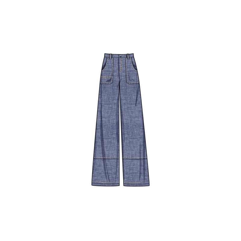 Patron Simplicity 9923.Y5 (46-54) - Pantalon et short pour femme avec poches et fermeture éclair