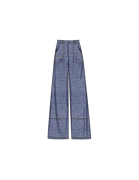 Patron Simplicity 9923.Y5 (46-54) - Pantalon et short pour femme avec poches et fermeture éclair