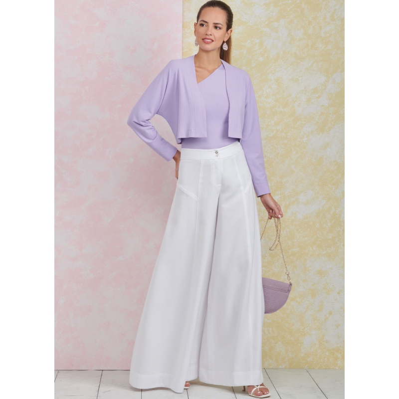 Patron Simplicity 9925.H5 (34-42) - Ensemble pantalon, top asymétrique et boléro pour femme