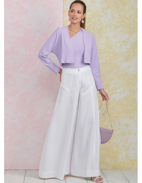 Patron Simplicity 9925.H5 (34-42) - Ensemble pantalon, top asymétrique et boléro pour femme