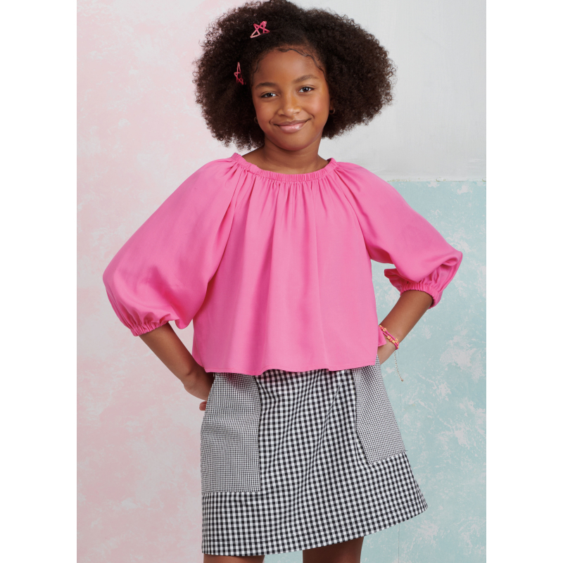 Patron Simplicity 9934.A (7-14) - Ensembles de hauts et jupes