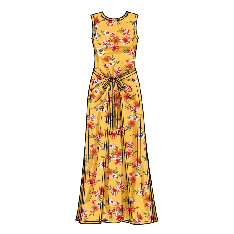 Patron Simplicity 9947.D5 (32-40) - Robe portefeuille en maille avec variations de manches et de longueur
