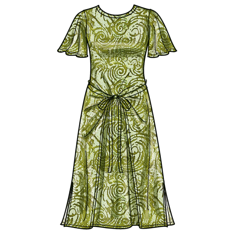 Patron Simplicity 9947.P5 (40-48) - Robe portefeuille en maille avec variations de manches et de longueur