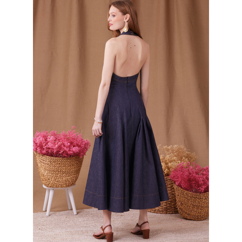 Patron Simplicity 9949.H5 (34-42) - Robe évasée à large encolure américaine